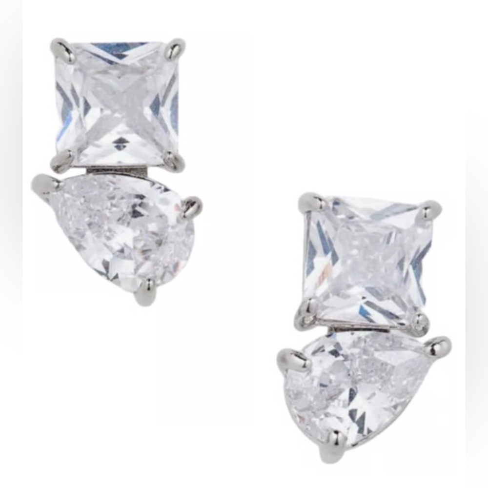 Kate Spade Silver CZ Cluster Stud Earrings - Picture 5 of 6